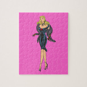 Puzzle Vintage Gorgeous Glamor Girl Retro Blonde Pinup