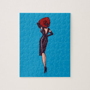 Puzzle Vintage Gorgeous Glamor Girl Retro Pinup