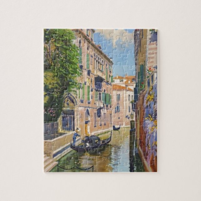Puzzle Vintage Grand Canal Gondolas Venise Italie Voyage (Vertical)