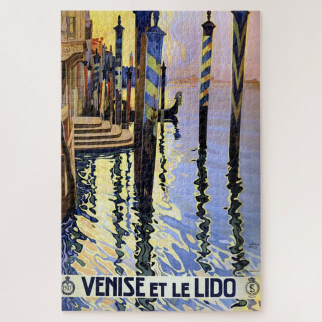 Puzzle Vintage Grand Canal Venise Italie Voyage (Vertical)