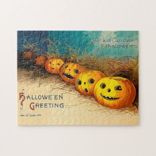 Puzzle Vintage Halloween Salutations Ligne de Jack O' Lan