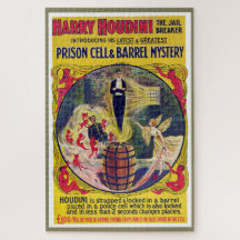 Vintage Harry Houdini Prison Cellule & Baril Mystè