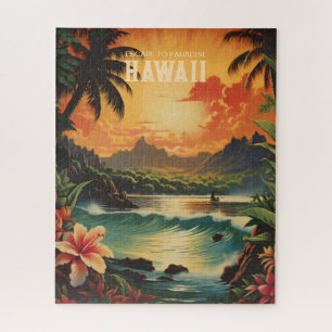 Puzzle Vintage Hawaii Beach Travel Art