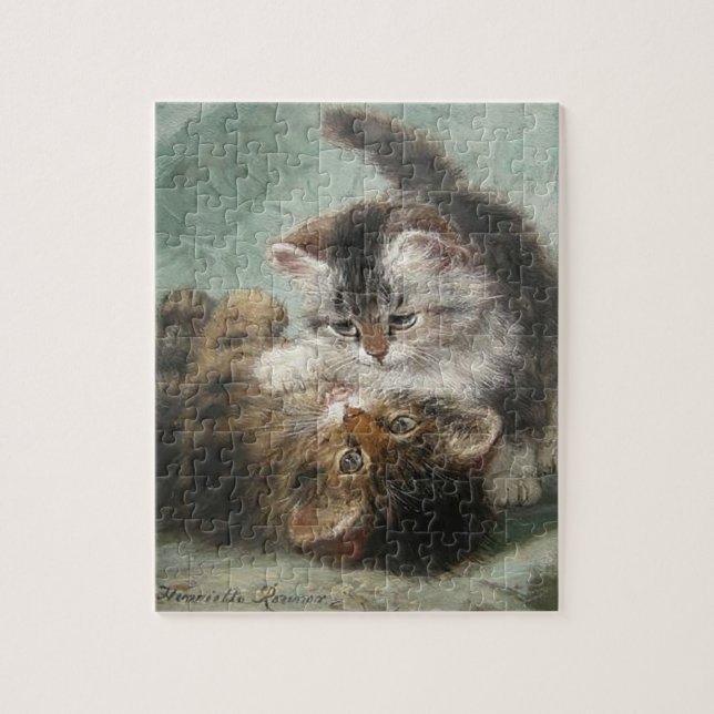 Puzzle Vintage Henriëtte Ronner Knip's Playing Kittens (Vertical)
