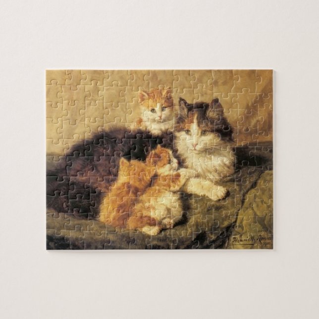 Puzzle Vintage Henriëtte Ronner Peinture de chats de Knip (Horizontal)