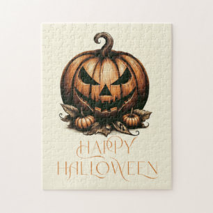 Puzzle Vintage heureux citrouille Halloween