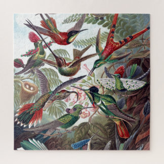 Puzzle Vintage Hummingbirds Vieux livre Illustration Art