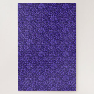 Puzzle Vintage Indigo Damask Paisley Floral