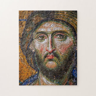 Puzzle Vintage Jésus Christ Portrait Mosaïque médiévale