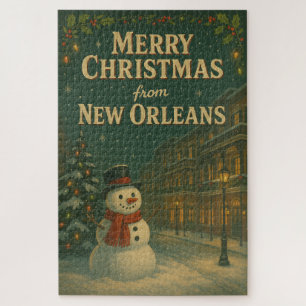 Puzzle Vintage Joyeux Noël de la Nouvelle-Orléans