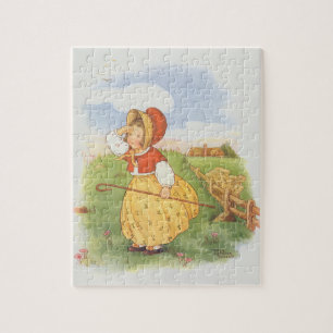 Puzzle Vintage Little Bo Peep Mère Goose Nurserme Rhyme