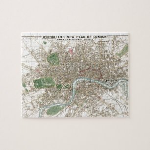 Puzzle Vintage London City Plan Antique