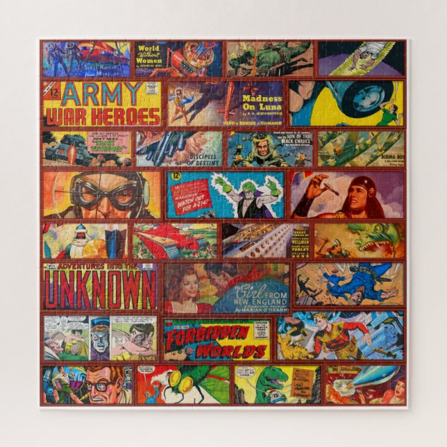 PUZZLE VINTAGE MAGAZINES AND COMIC BOOKS  (Vertical)