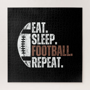 Puzzle Vintage Manger Dormir Football Répéter