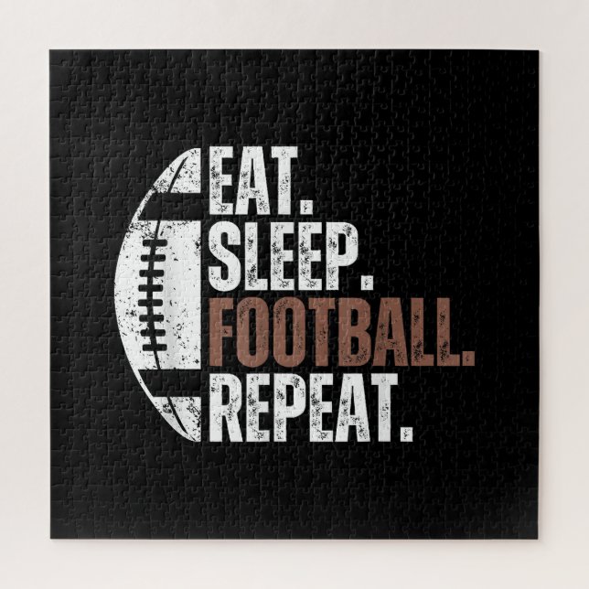 Puzzle Vintage Manger Dormir Football Répéter (Vertical)