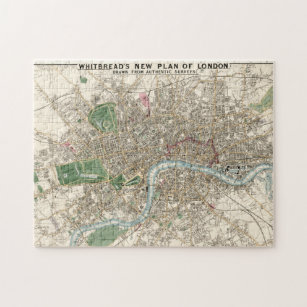 Puzzle Vintage Map of London England (1853)