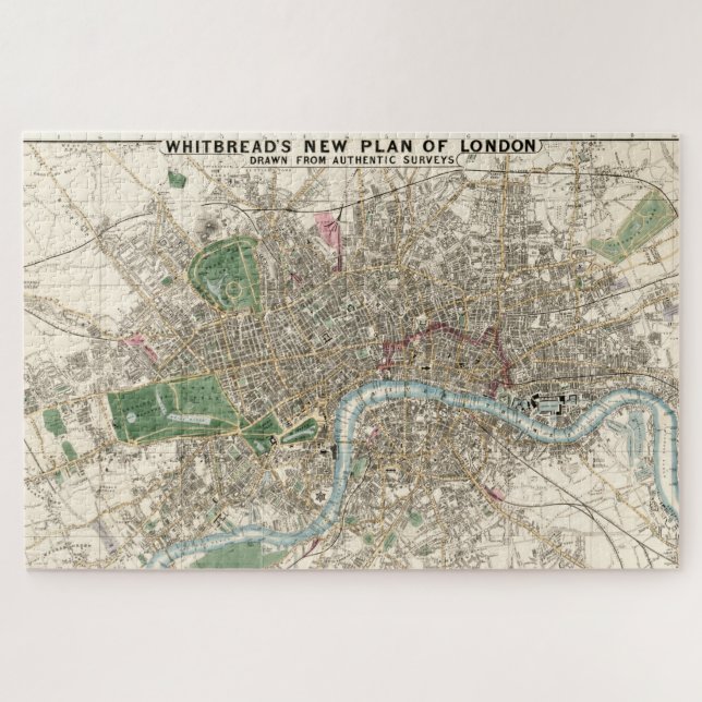 Puzzle Vintage Map of London England (1853) (Horizontal)