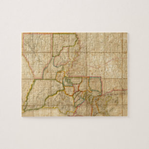 Puzzle Vintage Map of Louisiane (1816)