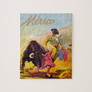 Puzzle Vintage Matador Mexico Travel Advertisement