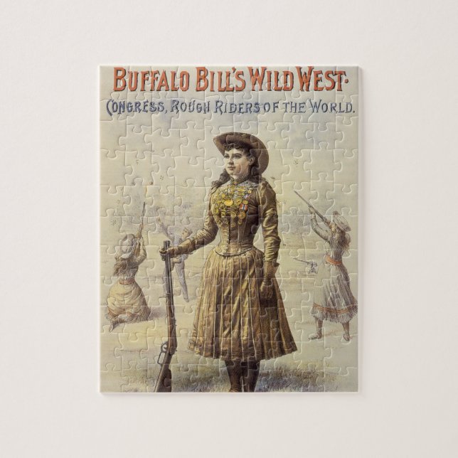 Puzzle Vintage Miss Annie Oakley, Western Cowgirl (Vertical)