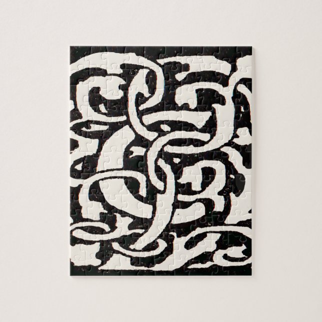 Puzzle Vintage Monogram C Art Nouveau Letter (Vertical)