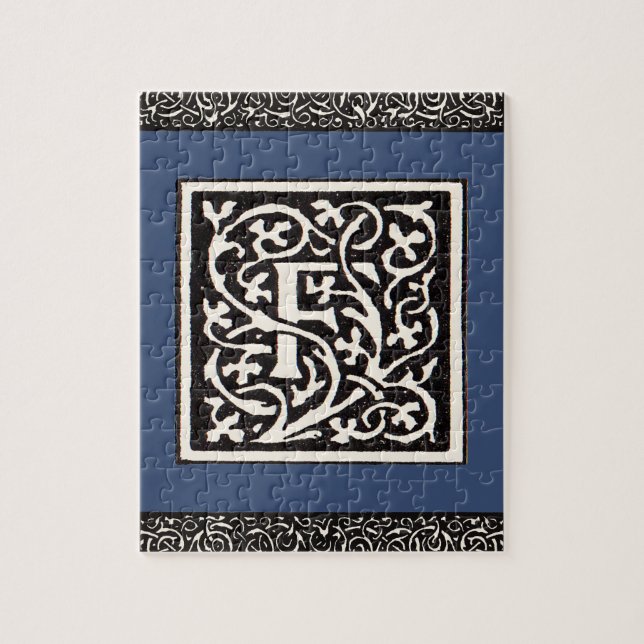 Puzzle Vintage Monogram F Art Nouveau Letter (Vertical)