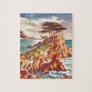 Puzzle Vintage Monterey Coastline California Tourisme USA