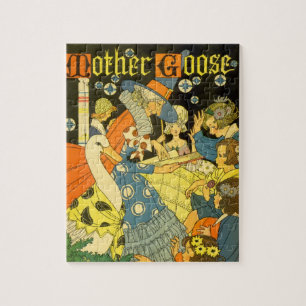 Puzzle Vintage Mother Goose lisant des livres aux enfants