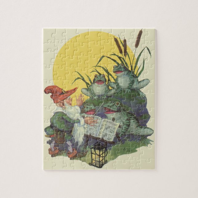 Puzzle Vintage Music Magazine Couverture Art, Etude Frog  (Vertical)