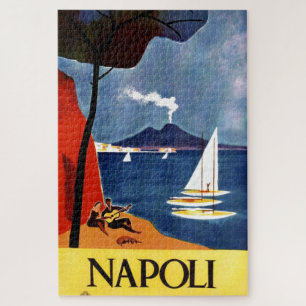 Puzzle Vintage Napoli Travel Love Romance Illustraton Art