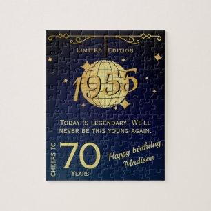 Puzzle Vintage né en 1955 70e anniversaire cadeau