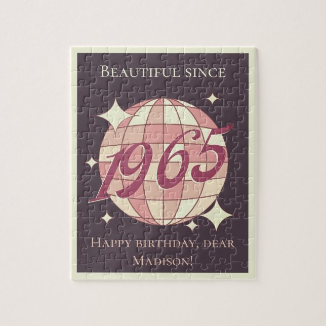 Puzzle Vintage né en 1965 59e 60e anniversaire (Vertical)