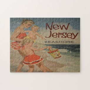 Puzzle Vintage New Jersey Seashore Ocean Beach