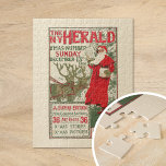 Puzzle Vintage New York Herald Christmas Edition<br><div class="desc">The New York Herald; numéro XMAS (1896) | Cette illustration vintage du New York Herald de décembre 1896, conçue par Louis Rhead, présente une charmante scène de Noël vintage avec le Père Noël et son renne. L'oeuvre saisit la magie de la période des fêtes avec un design dynamique et festif....</div>