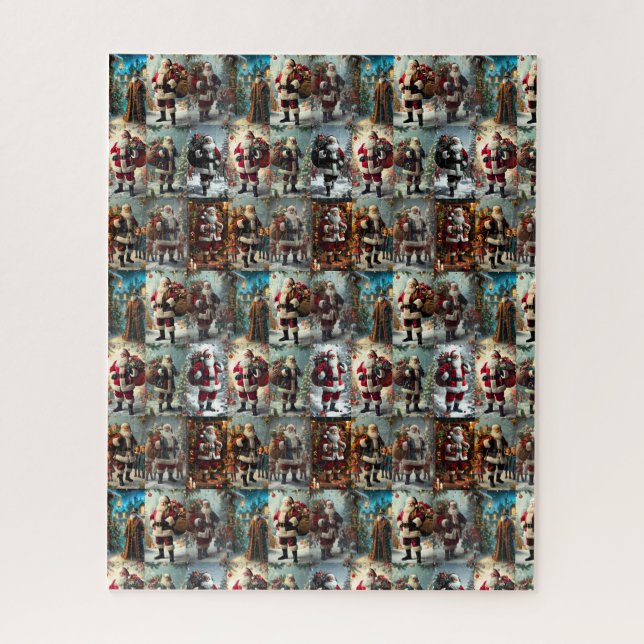 Puzzle Vintage Noël Collage | Retro Holiday (Vertical)