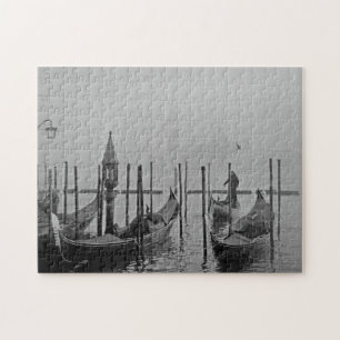 Puzzle Vintage noir Venise Canal Voyage