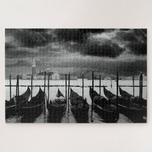 Puzzle Vintage noir Venise Canal Voyage