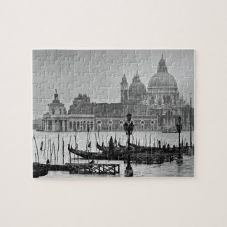 Puzzle Vintage noir Venise Canal Voyage