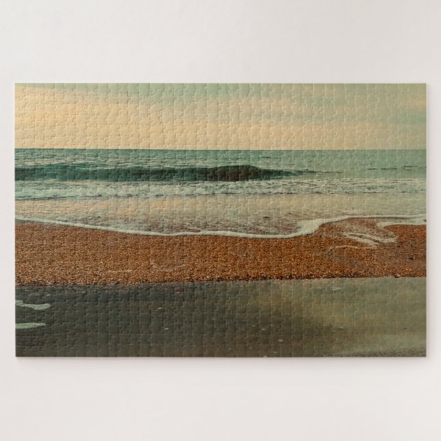Puzzle Vintage Ocean Beach Seascape Retro Waves (Horizontal)