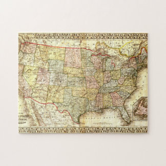 Puzzle Vintage Old États-Unis États-Unis