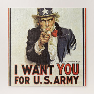 Puzzle Vintage Oncle Sam Je veux que vous WWI Propagande