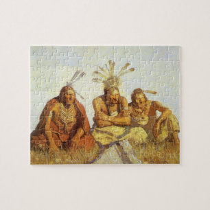 Puzzle Vintage Ouest, La Guerre ou la Paix par NC Wyeth