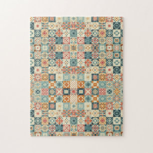Puzzle Vintage, patchwork, paré