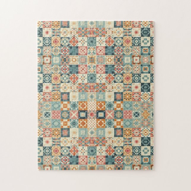 Puzzle Vintage, patchwork, paré (Vertical)