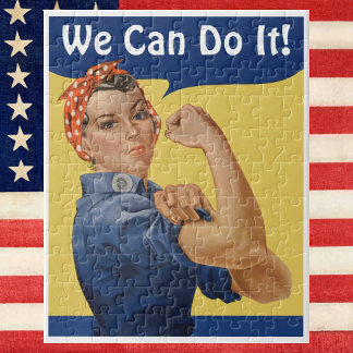 Puzzle Vintage Patriotique Rosie le Riveter, Nous pouvons