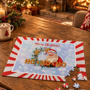 Puzzle Vintage Père Noël & Gâteau d'Épices Ho-Ho-Ho 1 014