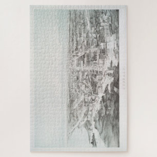 Puzzle Vintage Pictorial Map of Buffalo NY (1853)