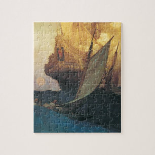 Puzzle Vintage Pirate, attaque contre un galion par Howar