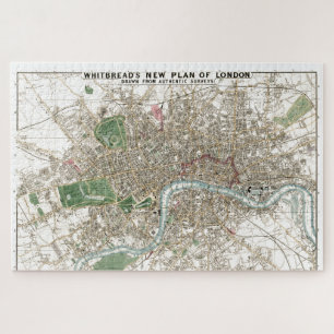 Puzzle Vintage Plan de la ville de Londres Antique dessin