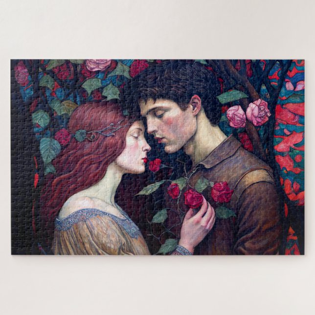 Puzzle Vintage Romance amoureux couple (Horizontal)
